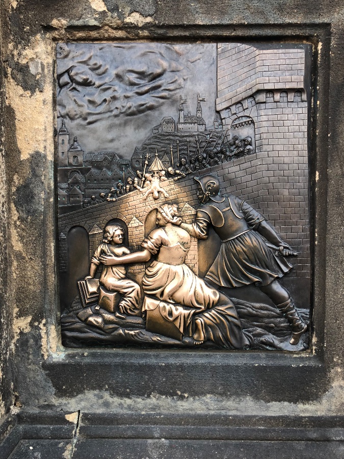 Plaque on Charles Bridge