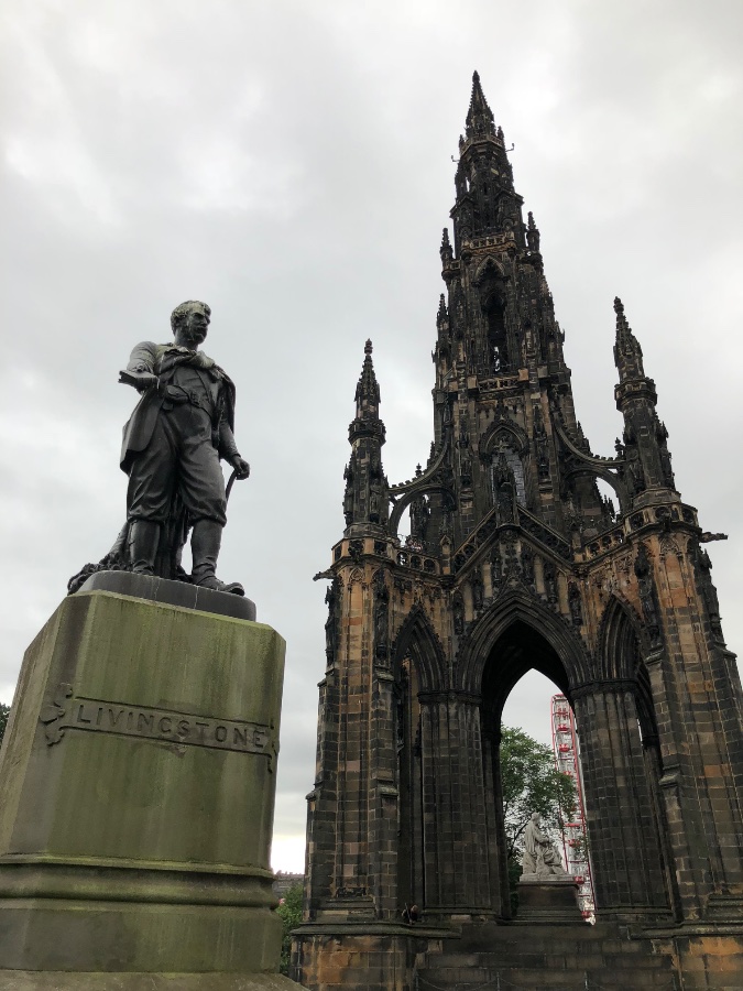 Scott Monument and Livingstone Statue