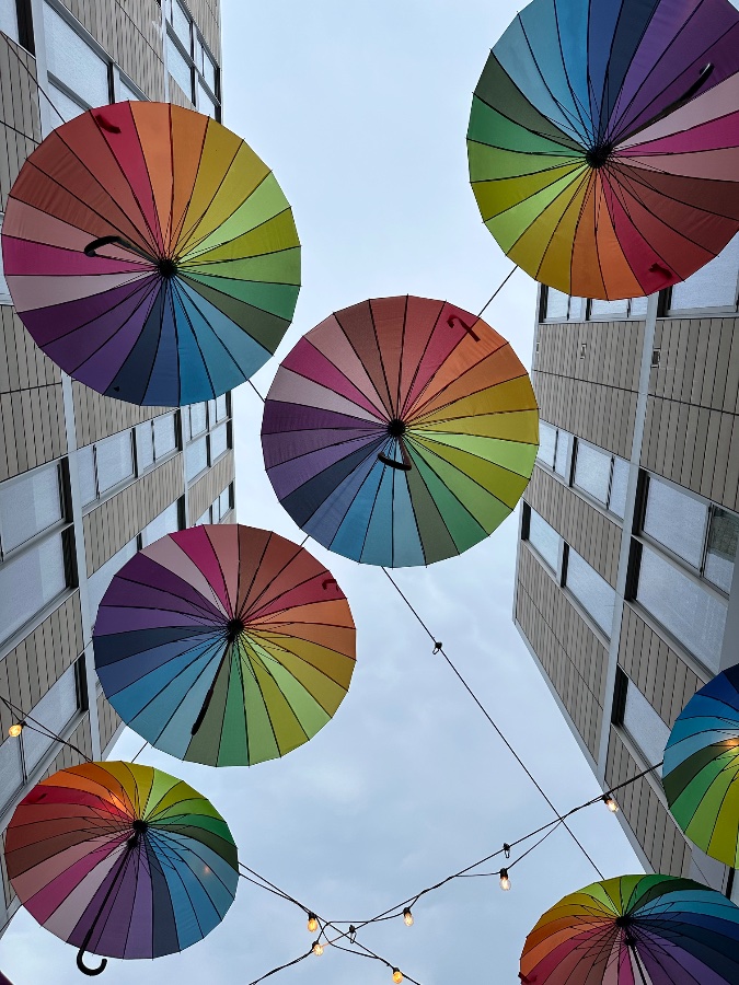 Colorful Umbrella Canopy