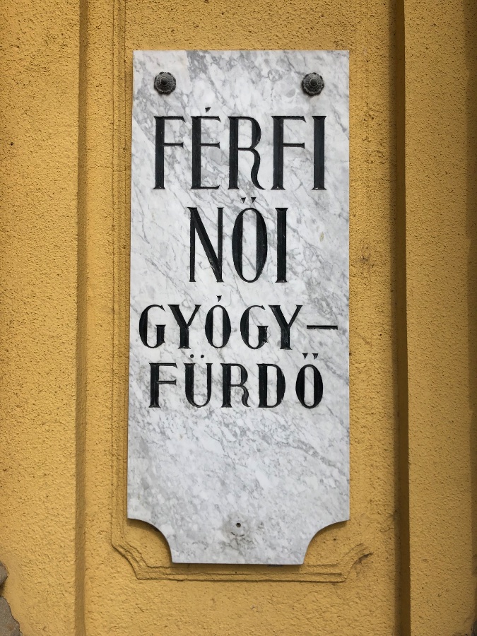 Széchenyi Thermal Baths Sign