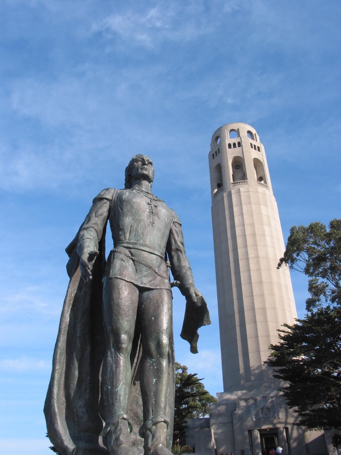 Coit Tower and Columbus Statue