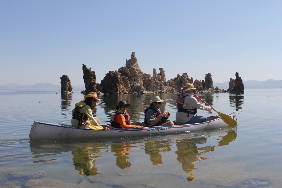 Canoeing at Mono Lake