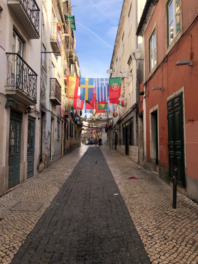 Colorful Banners in Alfama