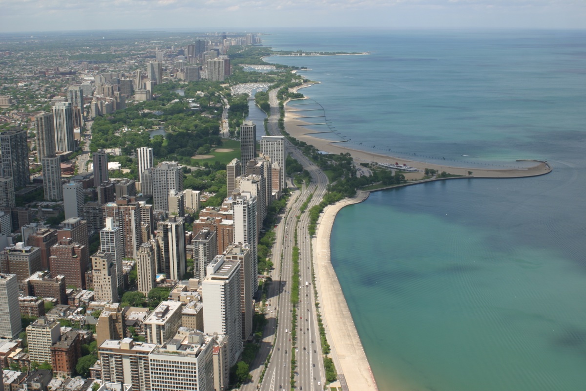 Chicago Skyline and Lake Michigan