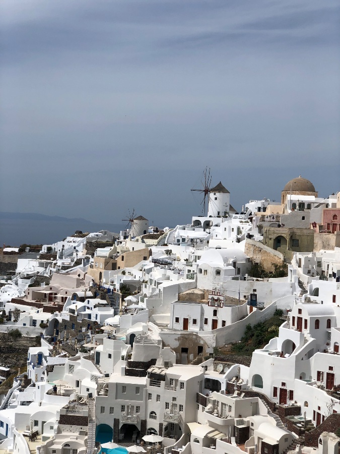 Santorini Whitewashed Buildings