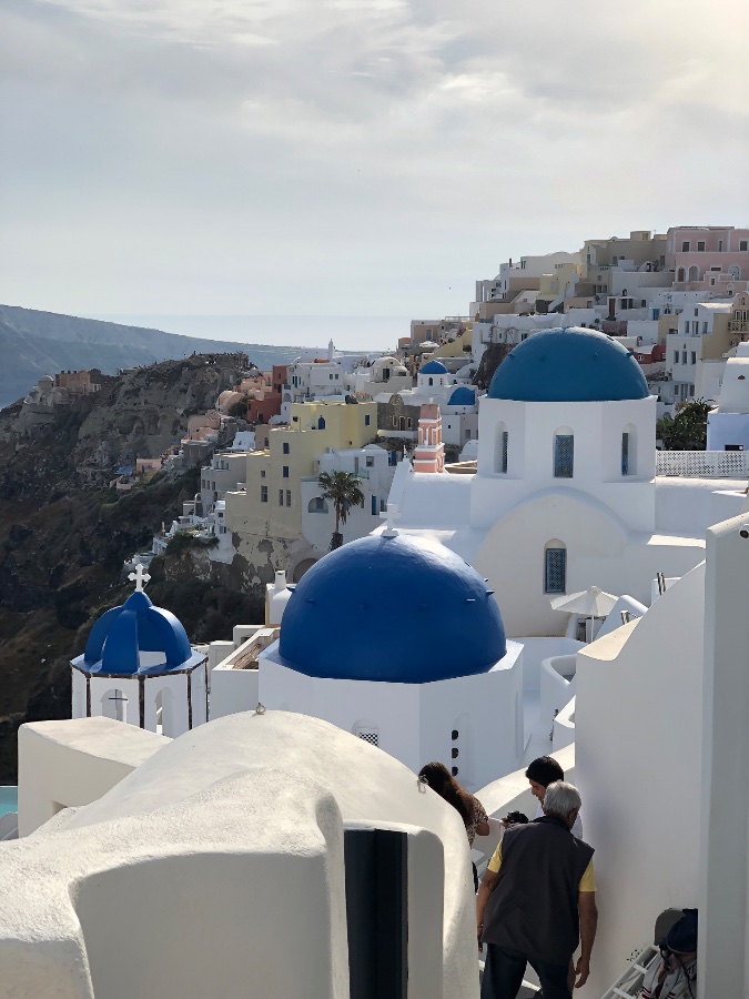 Santorini Blue Domes