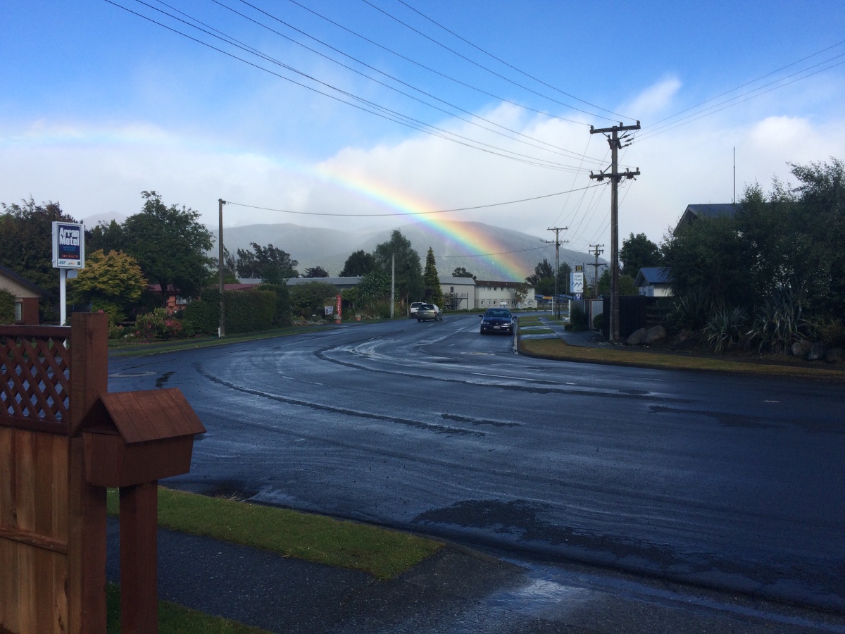 Rainbow over Manapouri