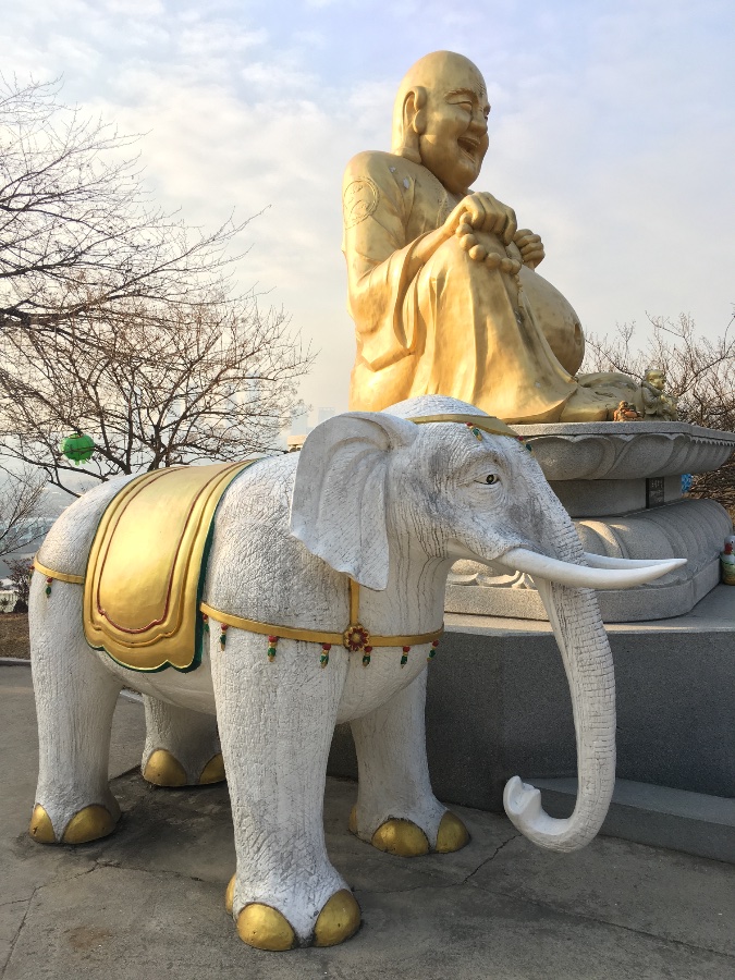 Statue of Buddha with Elephant