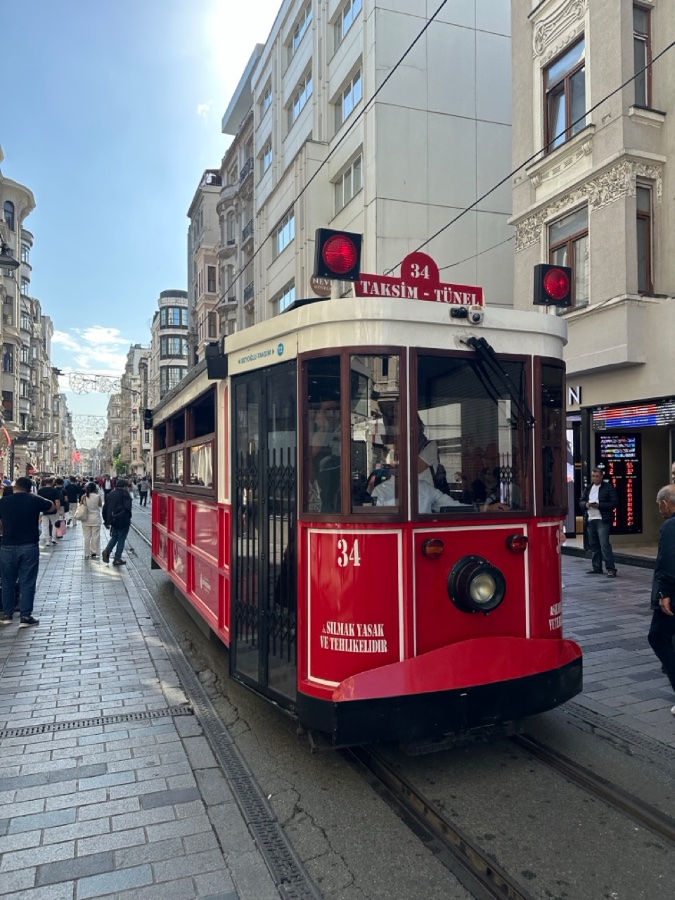 Historic Tram on Istiklal Avenue